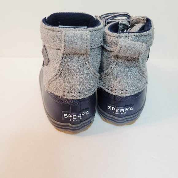 Sperry Bowline Boot Shoes Toddler 7M Blue & Gray Unisex - Picture 4 of 6